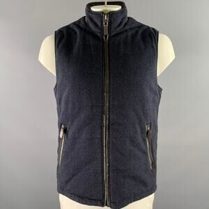 JOHNSTON MURPHY Size L Brown Blue Reversible Vest